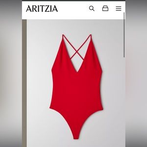 Aritzia Babaton Contour Strappy Bodysuit - size small and new with tags